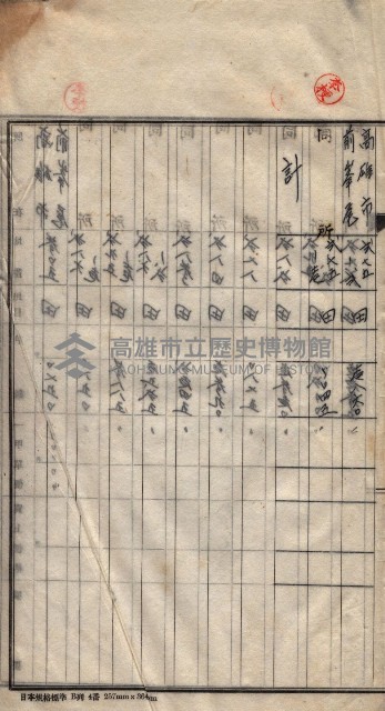 州買收地調書－登記濟証綴
（左營、埤子頭、前峰尾、內惟）藏品圖，第510張