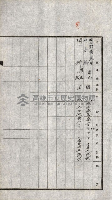 土地賣渡承諾書綴－完結
（阿公店溪治水工事用地－第一回買收）藏品圖，第110張