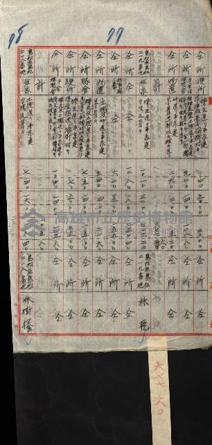 高雄工業用水道用地買收書類其ノ二藏品圖，第110張