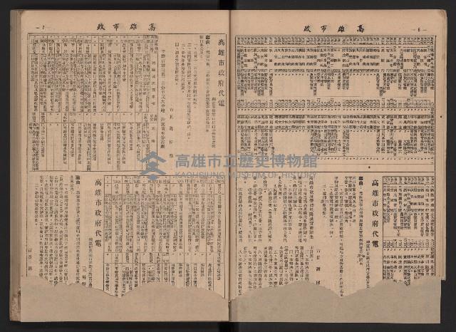 《高雄市政》合訂本第二冊（26期-50期）藏品圖，第9張