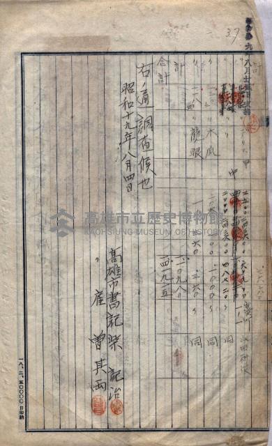 高臨營第一號ノ內二十二第（15）工事用地借上（左營）藏品圖，第11張