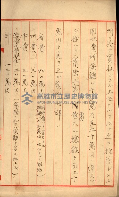 十二月五日高雄市尹ト打合事項藏品圖，第10張