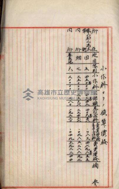 土地買收書類（草衙－州有財產係）
（買收關係－卅八之三）藏品圖，第10張