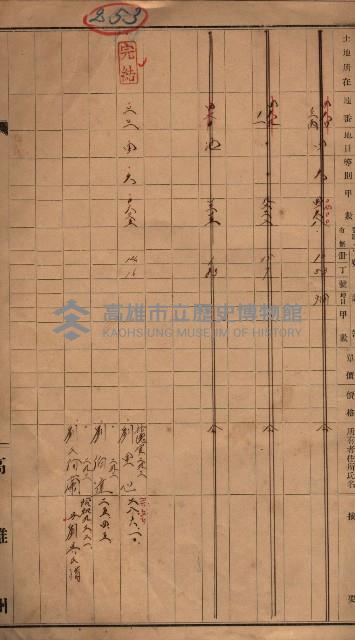 林德官、五塊厝宿舍用地買收調書
追加買收－州有財產
（林德官、五塊厝關係－九之一）藏品圖，第10張