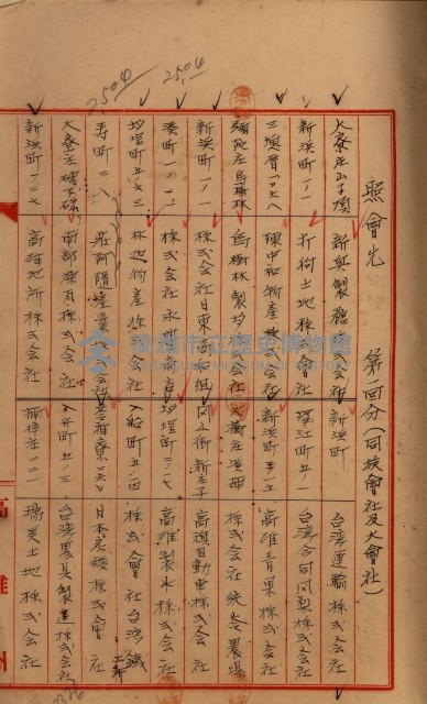 當管內法人ニ關スル相續稅資料作成關係書類
（直稅第一條資料係）藏品圖，第10張