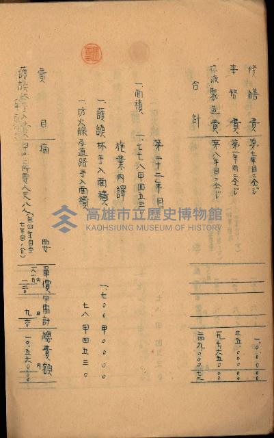 貸渡（旗山、恆春郡－被許可人赤司初太郎）藏品圖，第221張