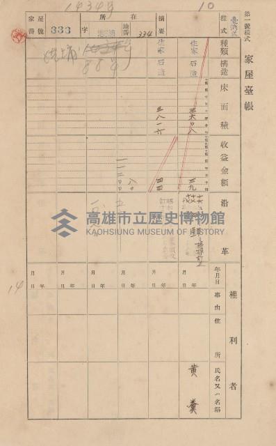 鳳山郡林園庄港子埔家屋臺帳（三冊之內第二號）藏品圖，第120張