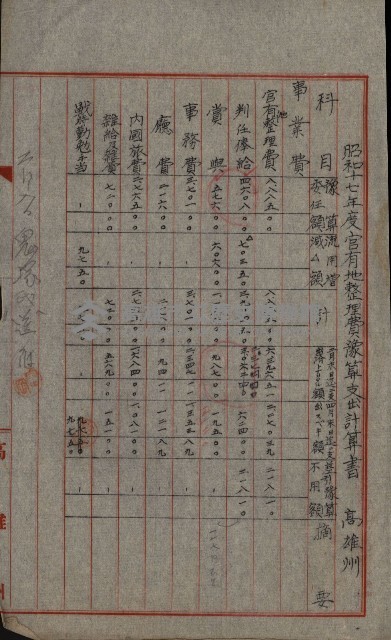 官有地整理費豫算關係書類
（地理系）藏品圖，第20張