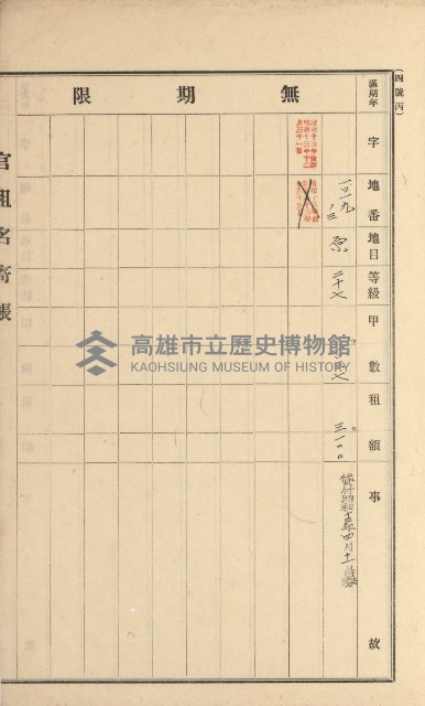 湖內庄官租名寄帳（六冊之內第八號）藏品圖，第20張