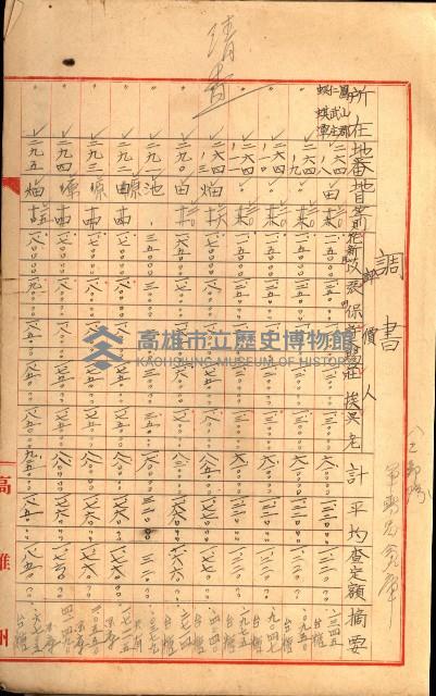 陸軍用地關係綴（評價關係）藏品圖，第475張
