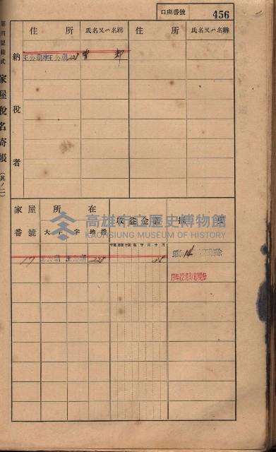 高雄州鳳山郡林園庄王公廟家屋稅名寄帳
（三冊之內第三號）藏品圖，第60張