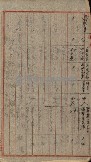 州費國庫所屬建物戰時災害被害關係書類綴
（地理系）藏品圖，第60張