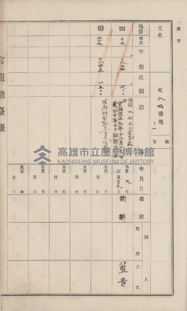 杉林庄官租地臺帳（二冊之內第一號）藏品圖，第150張
