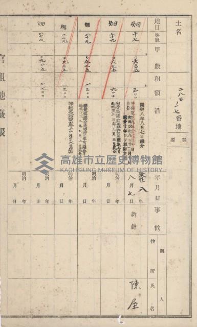 小港庄官租地臺帳藏品圖，第50張