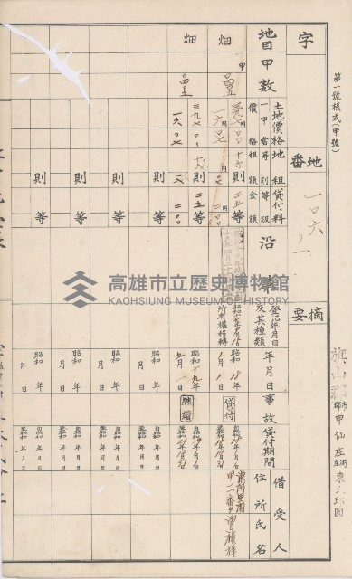 臺灣拓殖株式會社甲仙社有地臺帳（二之二）藏品圖，第50張