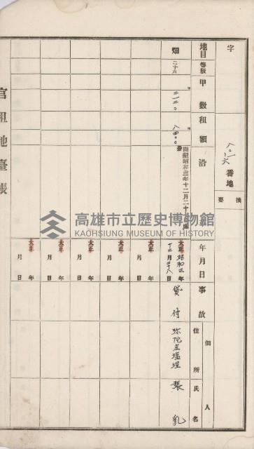 岡山街官租地臺帳（第六號）藏品圖，第50張