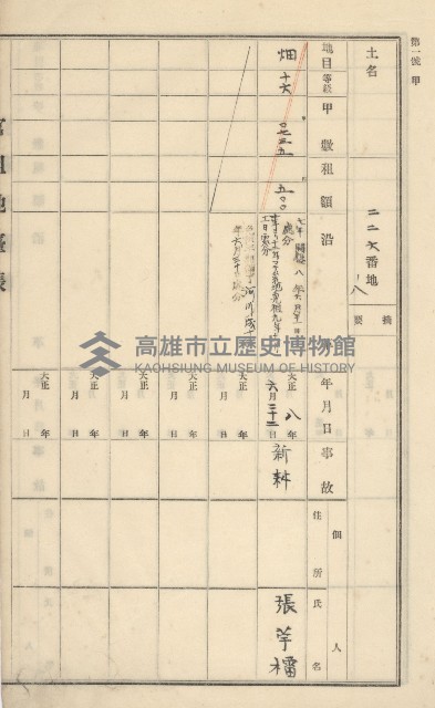 旗山街官租地臺帳（二冊之內第一號）藏品圖，第50張