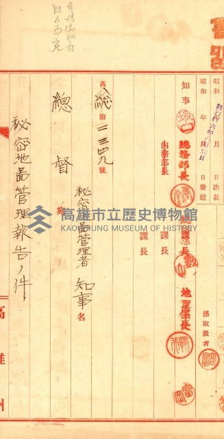 祕密地圖ニ關スル書類（高雄州）藏品圖，第807張