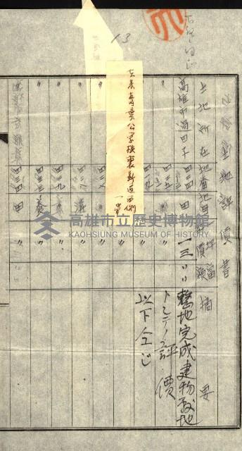 陸軍用地關係綴（評價關係）藏品圖，第104張