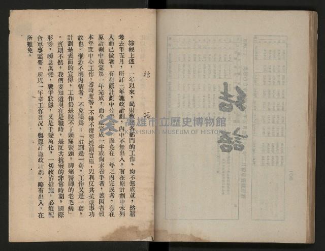 《為民服務一年》
（高雄市政叢書三）藏品圖，第99張