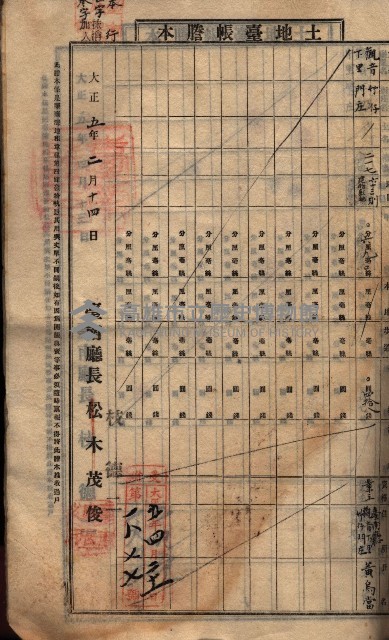 土地臺帳謄本綴入帳藏品圖，第100張