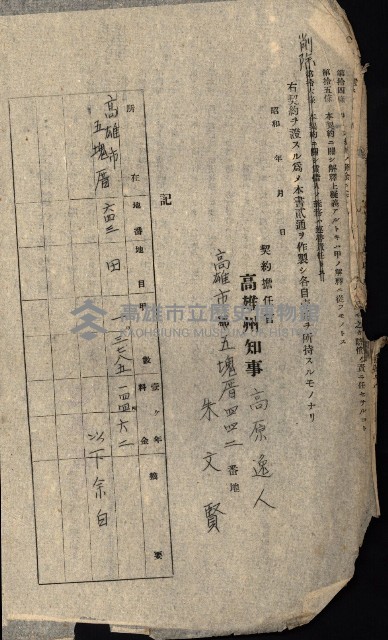州有地貸付綴（高雄市）藏品圖，第405張