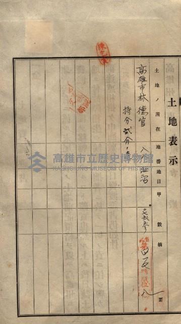 林德宮、五塊厝登記濟證綴
（林德官、五塊厝關係－九之三）藏品圖，第290張