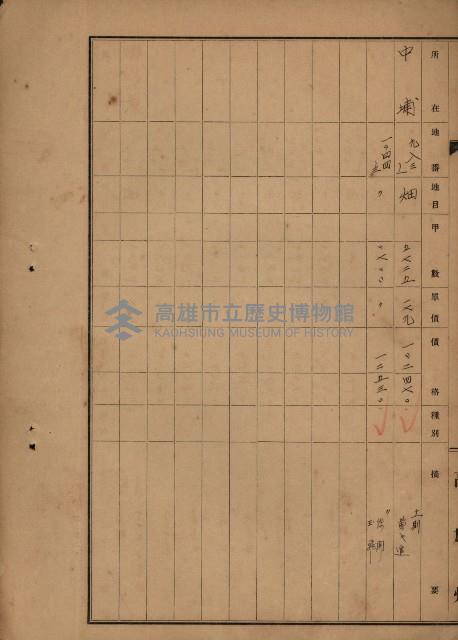 旗山郡（官有地價格一筆限調書）藏品圖，第189張