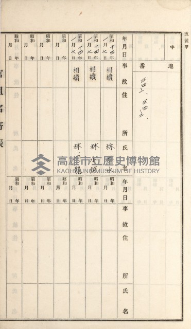 岡山街、楠梓庄官租名寄帳（十六冊之內第四號）藏品圖，第90張