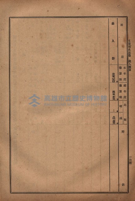 昭和十九年度高雄州豫算書藏品圖，第139張