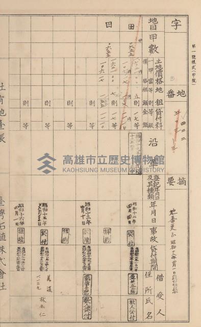 臺灣拓殖株式會社美濃社有地臺帳（二之一）藏品圖，第140張
