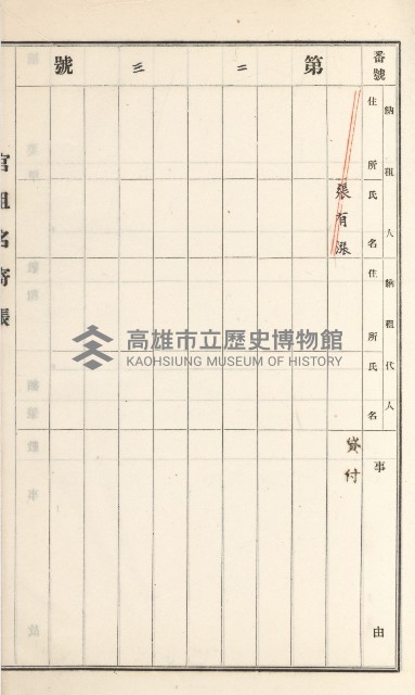 旗山街官租名寄帳（二之一）藏品圖，第141張