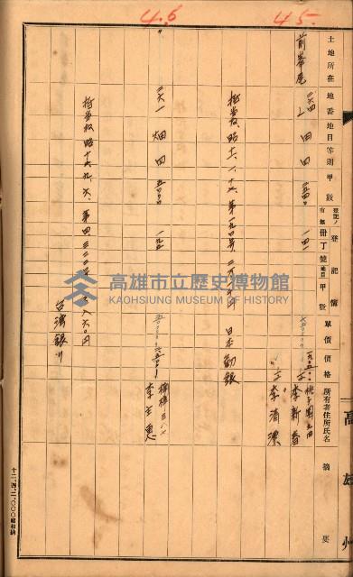 買收調書－左營、前峰尾、埤子頭、內惟
（買收關係－卅八之十）藏品圖，第140張