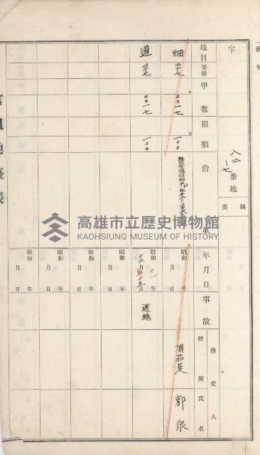 湖內庄官租地臺帳（十六冊之內第九號）藏品圖，第40張
