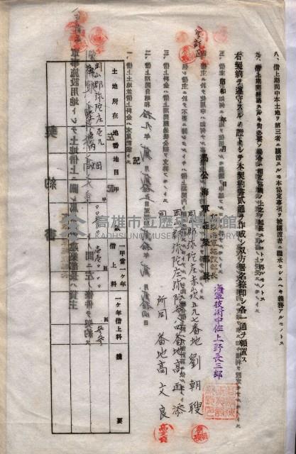 海軍土地借上契約書
（施設部長印捺印済）藏品圖，第40張
