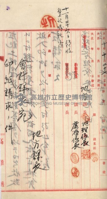 州財產－罹災救助基金所屬地ニ関スル登記原議書
（罹災救助－二十之五）藏品圖，第281張