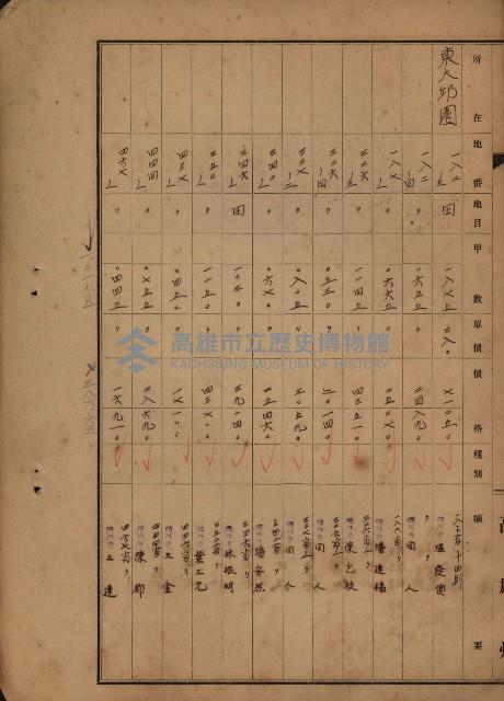 旗山郡（官有地價格一筆限調書）藏品圖，第179張