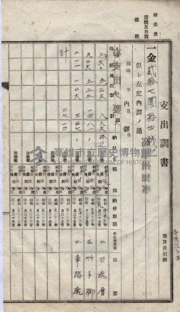 諸稅關係書綴藏品圖，第180張