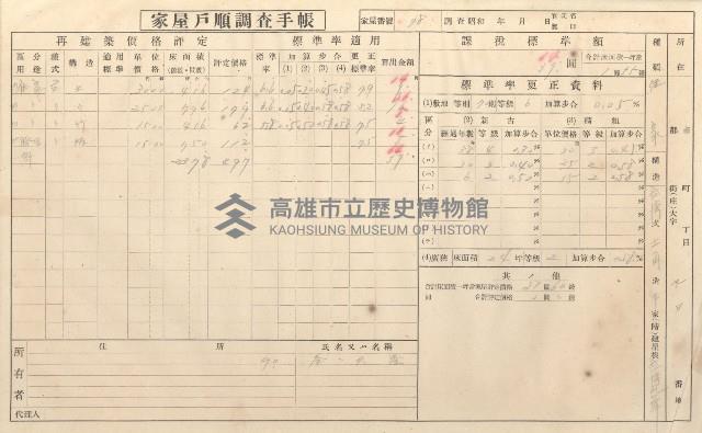 小港庄空地子、店子後家屋戶順調查手帳
（一冊之內一）藏品圖，第180張