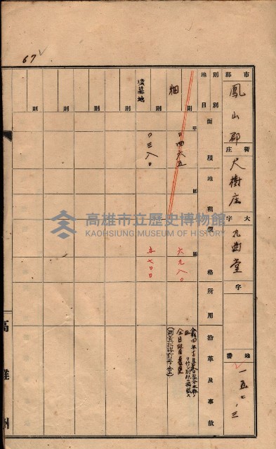 州有墓地臺帳（鳳山郡）藏品圖，第80張