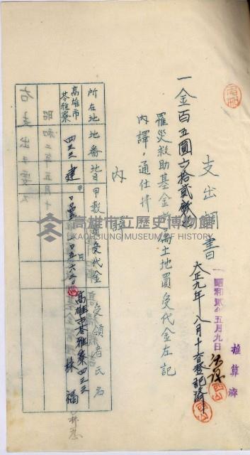 登記料整理簿（地理系）藏品圖，第81張