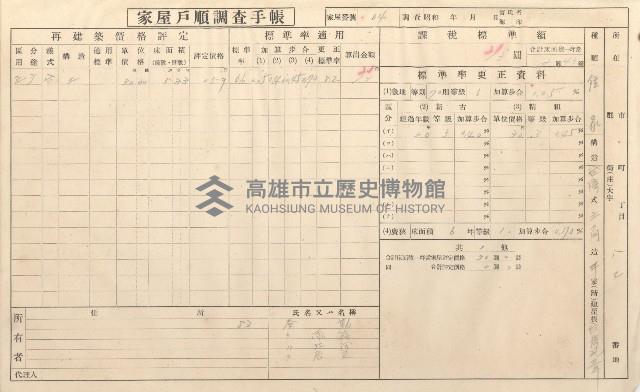 小港庄空地子、店子後家屋戶順調查手帳
（一冊之內一）藏品圖，第165張