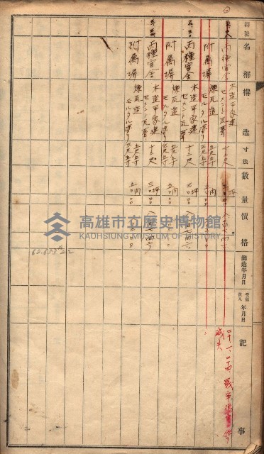 建物臺帳（高雄市－州有官舍）藏品圖，第65張