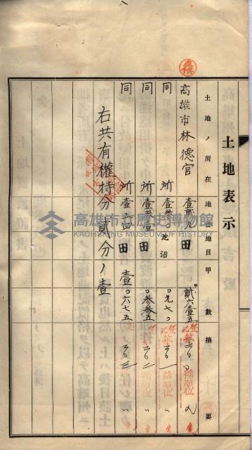 林德宮、五塊厝登記濟證綴
（林德官、五塊厝關係－九之三）藏品圖，第225張