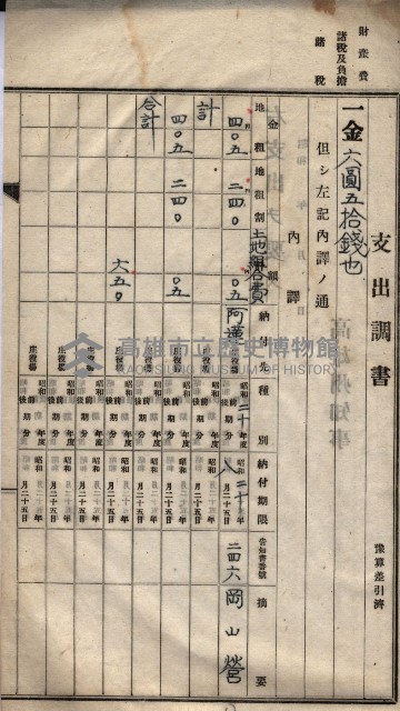 諸稅關係書綴藏品圖，第25張