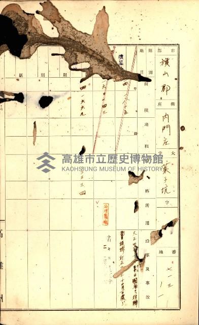 州有墓地臺帳（旗山郡）藏品圖，第25張