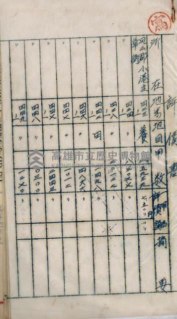 海軍用地高雄州公共用地交換件
（左營、草衙）藏品圖，第25張