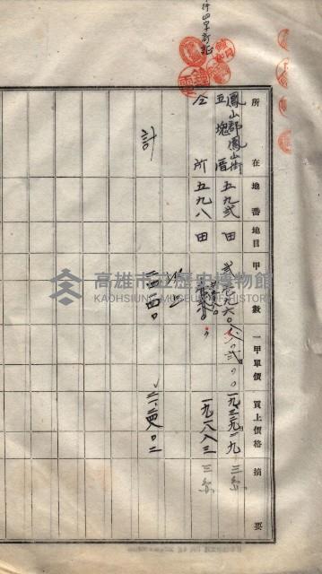 林德宮、五塊厝登記濟證綴
（林德官、五塊厝關係－九之三）藏品圖，第325張