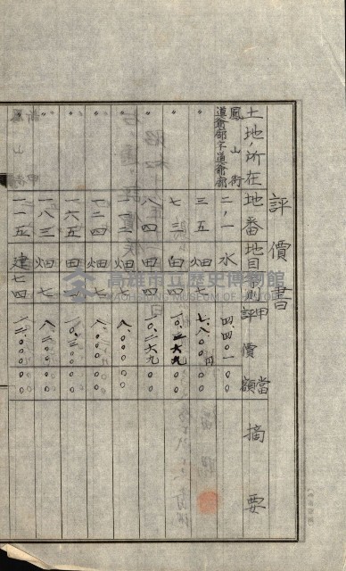 陸軍用地關係綴（評價關係）藏品圖，第420張