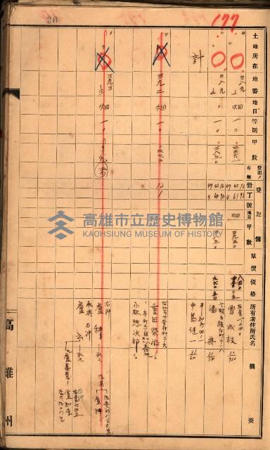 買收調書－左營、前峰尾、埤子頭、內惟
（買收關係－卅八之十）藏品圖，第105張